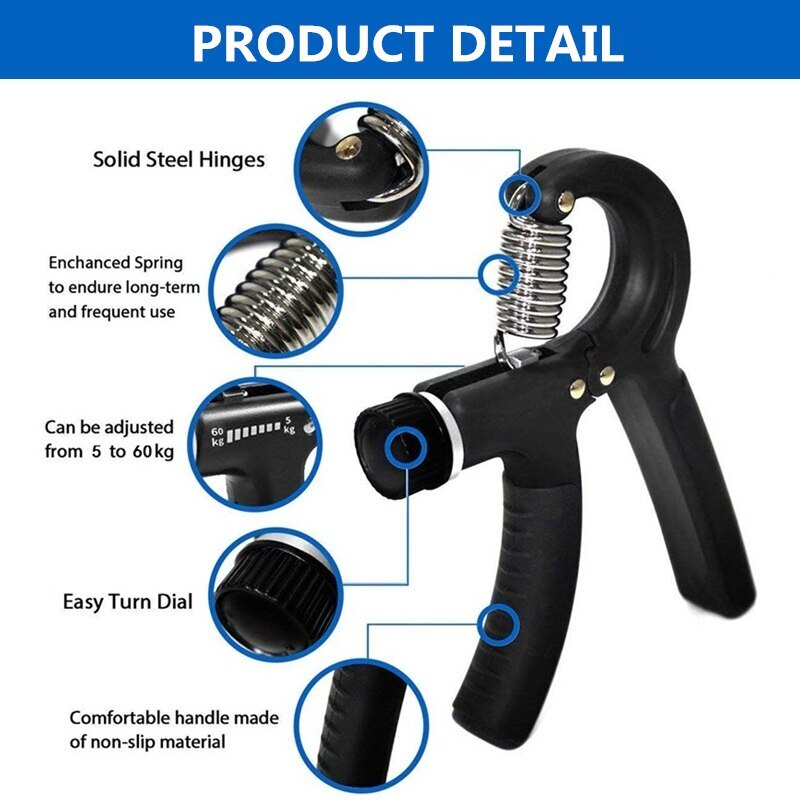 R Shaped Spring Adjustable Hand Exerciser