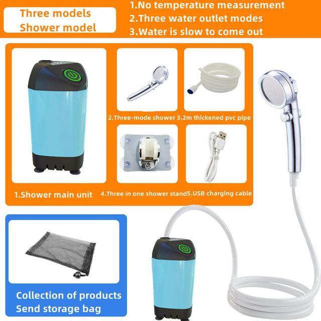 Portable Rechargeable Shower Set
