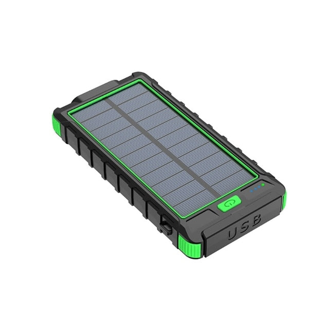 Solar Fast Charging Power Bank Portable 20000mAh Charger Waterproof