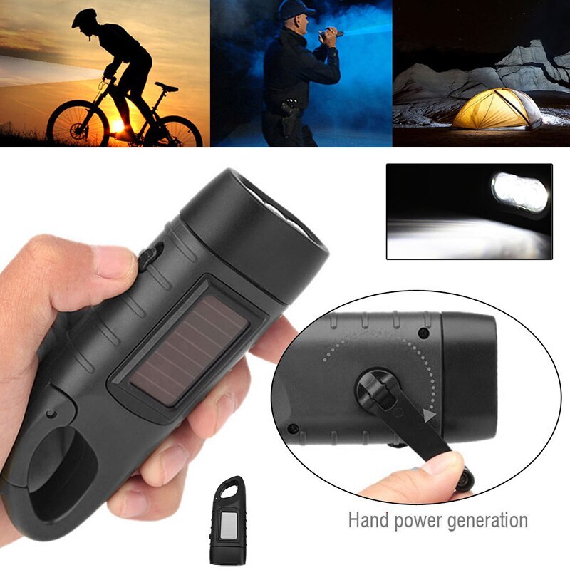 Solar / Crank Rechargeable Flashlight