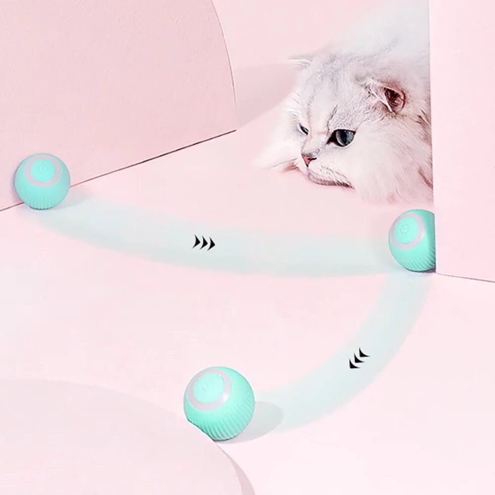 RollingPounce: Rechargeable Interactive Smart Cat Toy