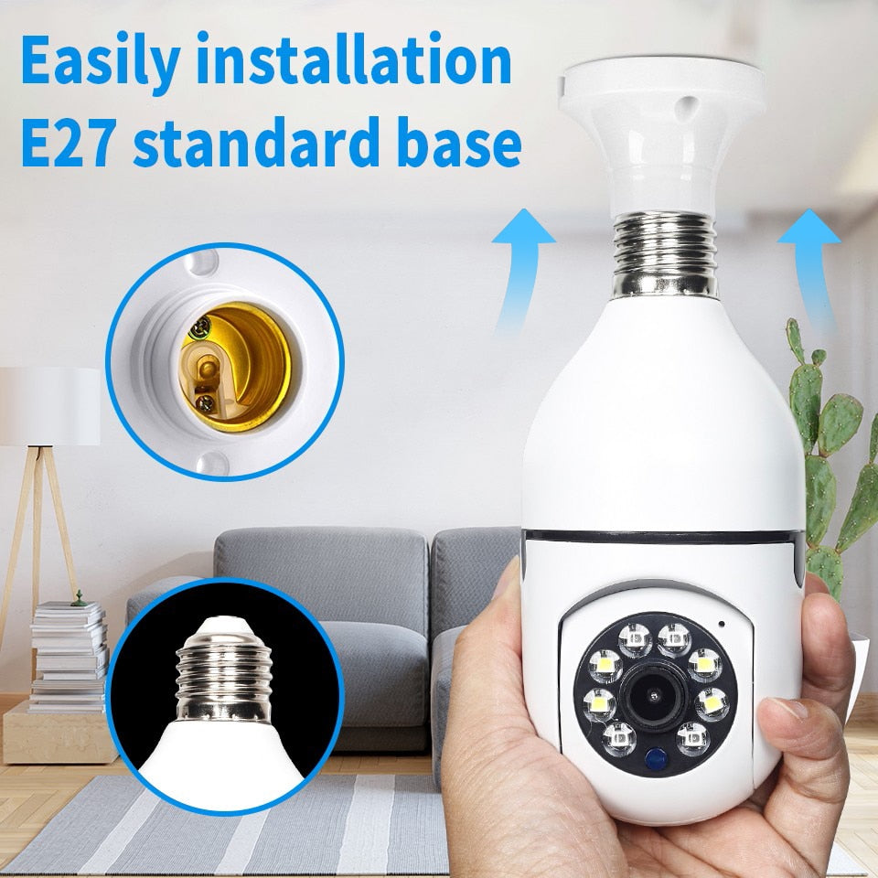 5G WIFI E27 Bulb Surveillance Camera