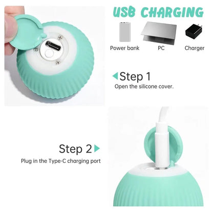 RollingPounce: Rechargeable Interactive Smart Cat Toy