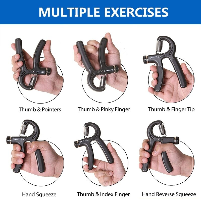 R Shaped Spring Adjustable Hand Exerciser