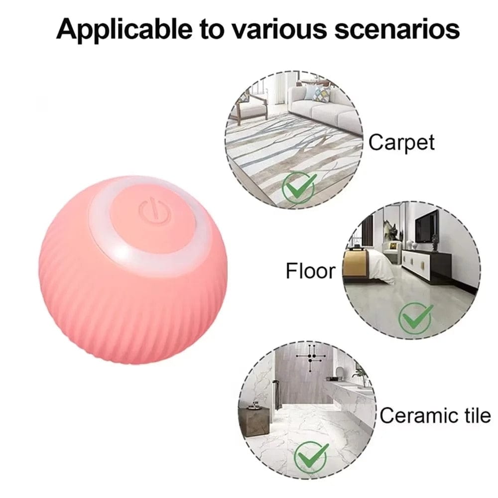 RollingPounce: Rechargeable Interactive Smart Cat Toy